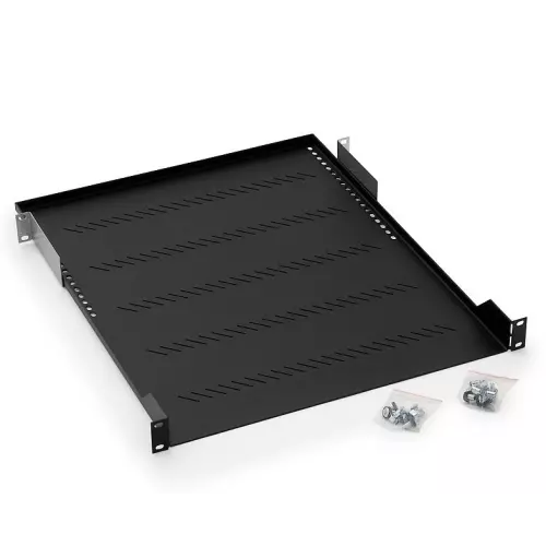 obrázek produktu TRITON 19" Police A1 s perforací 1U 550mm (40kg) černá - černá