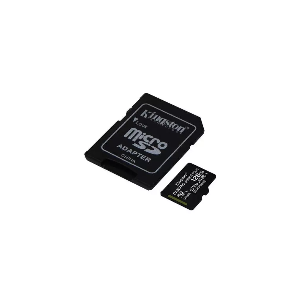 Obrázek produktu KINGSTON microSDXC 128GB Canvas Select Plus A1 C10 Card (rychlost až 100 MB/s) + SD adaptér
