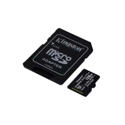 obrázek produktu KINGSTON microSDXC 128GB Canvas Select Plus A1 C10 Card (rychlost až 100 MB/s) + SD adaptér