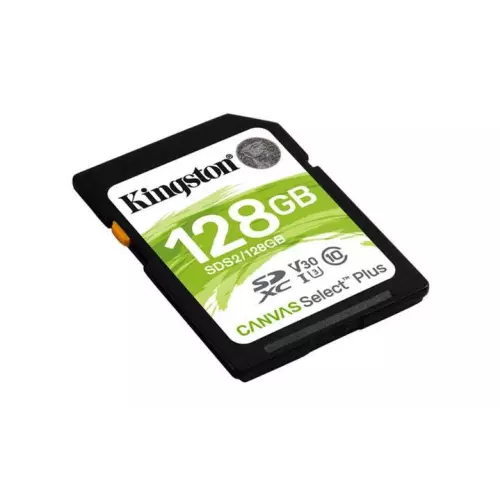 obrázek produktu KINGSTON SDXC 128GB Canvas Select Plus A1 C10 Card (čtení 100 MB/s, zápis 85MB/s)
