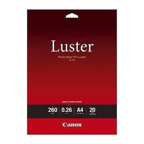obrázek produktu CANON LU-101 Luster, A4 fotopapír, 20 ks, 260g/ m