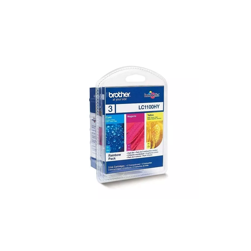 Obrázek produktu Brother inkoust LC-1100HY sada inkoustů magenta, yellow, cyan (750stran) - originální - žlutá/yellow