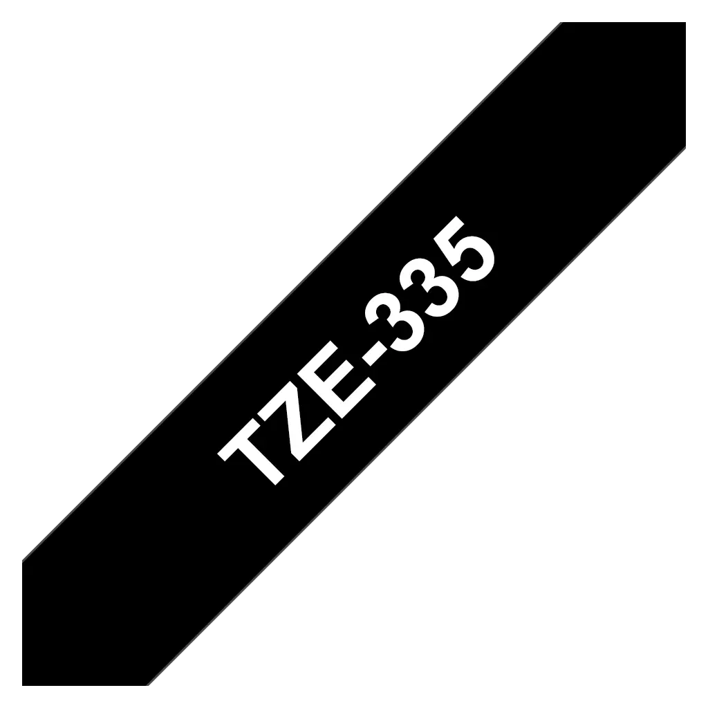 Obrázek produktu Brother TZe-335, černá/bílá, šířka 12mm, délka 8m, laminovaná