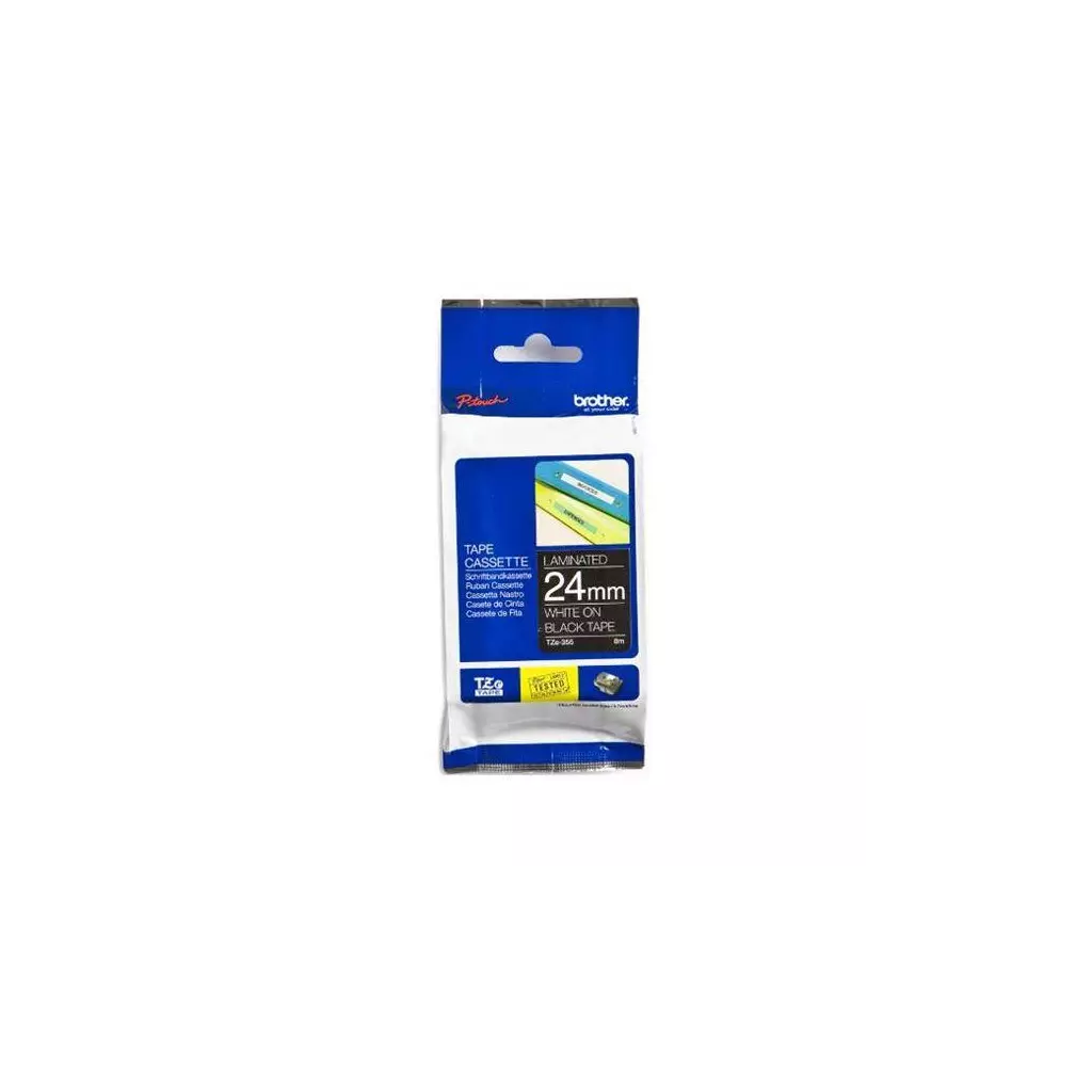 Obrázek produktu Brother TZ-355, černá / bílá (24mm, laminovaná)