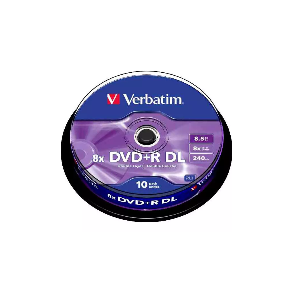 Obrázek produktu Verbatim DVD+R DL 8x, 8,5GB, 10 ks (Spindl)