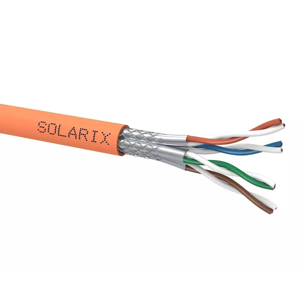 Obrázek produktu SOLARIX kabel, CAT7, SSTP LSOH, 500m, špulka - oranžová