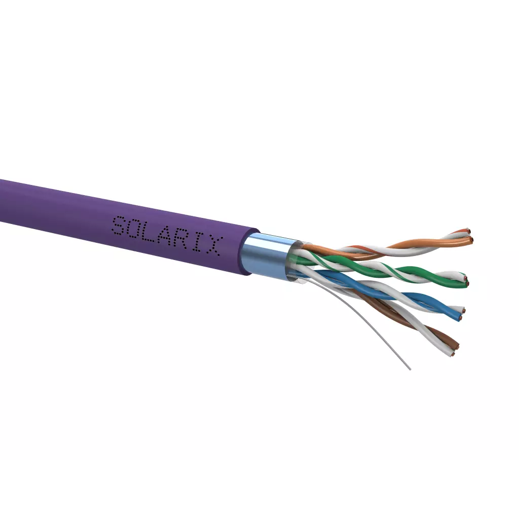 Obrázek produktu SOLARIX kabel, CAT5E, FTP LSOH, drát, 305m, box - fialová