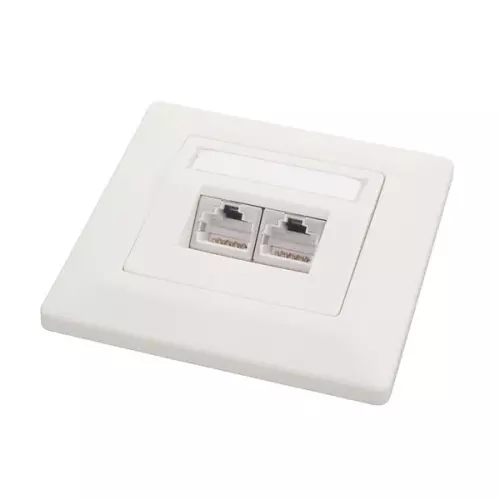 obrázek produktu SOLARIX zásuvka CAT5E, STP, 2 x RJ45, pod omítku, bílá