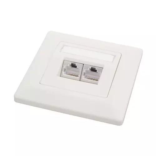 obrázek produktu SOLARIX zásuvka CAT5E, UTP, 2 x RJ45, pod omítku, bílá