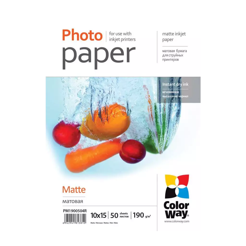Obrázek produktu ColorWay fotopapír/ matný 190g/m2, 10x15/ 50 ks