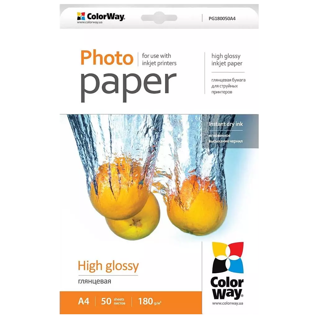 Obrázek produktu ColorWay fotopapír/ high glossy 180g/m2, A4/ 50 ks