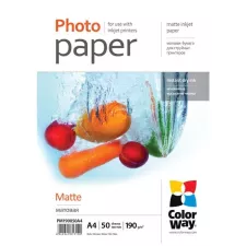 obrázek produktu ColorWay fotopapír matný 190g/m2 A4 50 ks