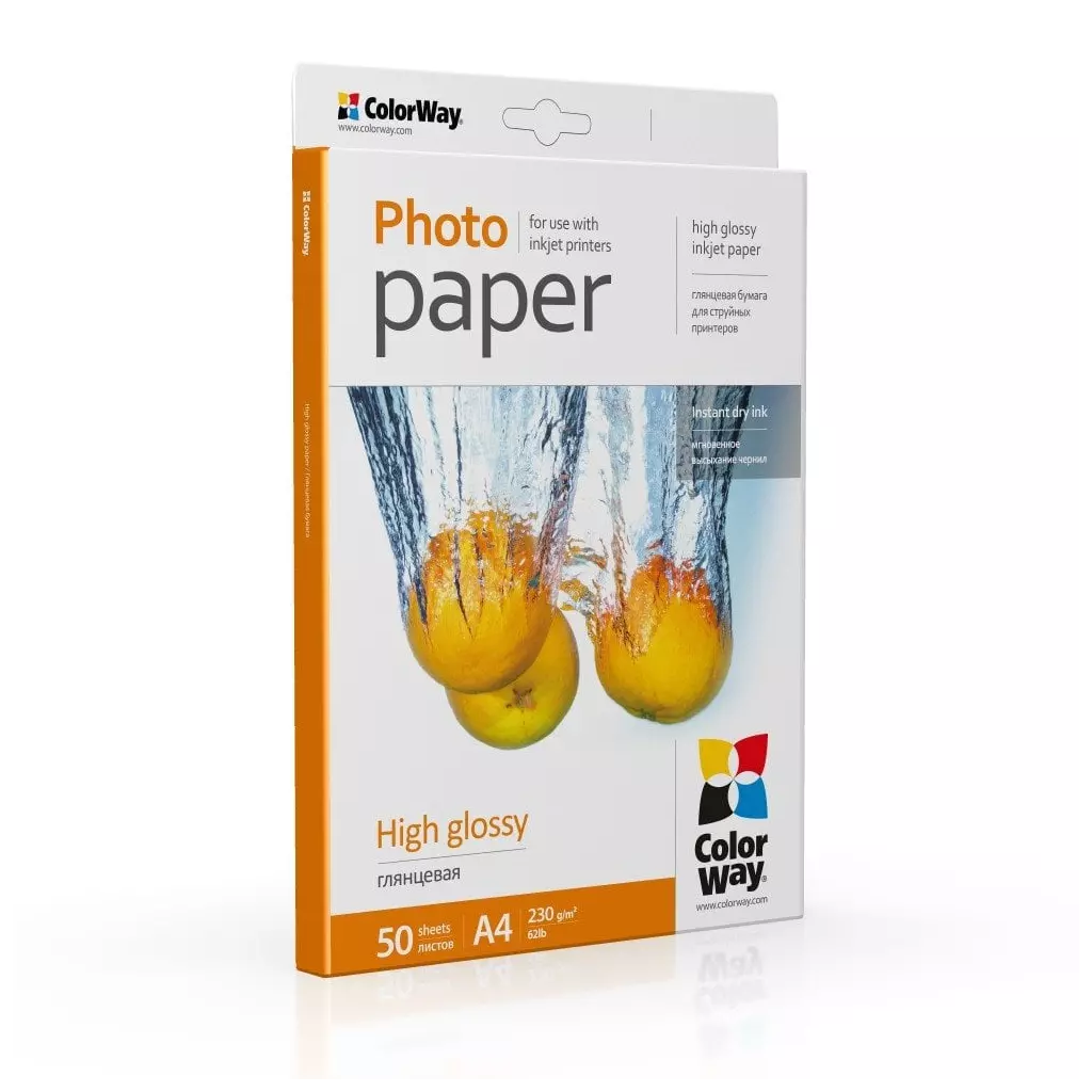 Obrázek produktu ColorWay fotopapír high glossy 230g/m2, A4, 50 listů