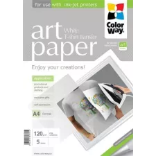 obrázek produktu ColorWay ART T-shirt nažehlovací papír světlý 120g/m2, A4 5ks 