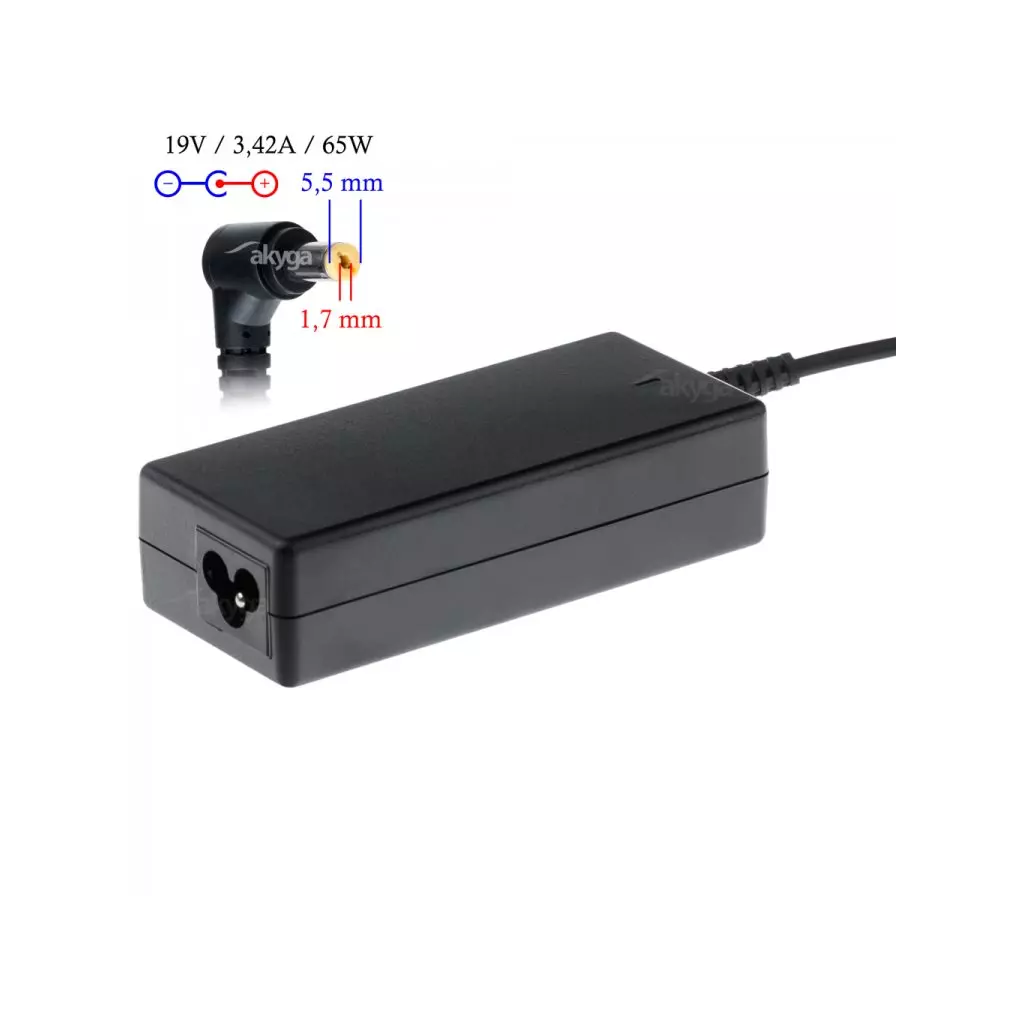 Obrázek produktu Akyga AK-ND-06 19V/3.42A 65W 5.5x1.7mm - černá