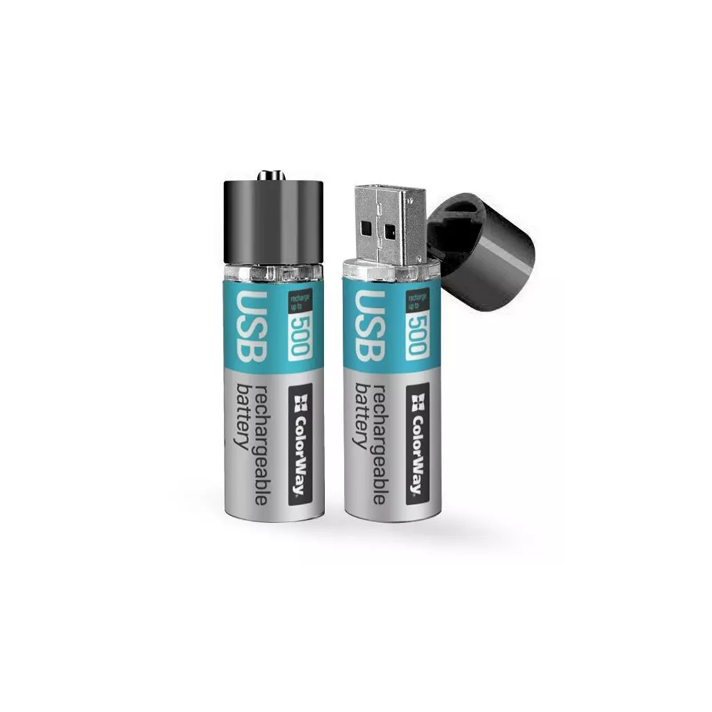 Obrázek produktu ColorWay nabíjecí baterie AA USB 1200mAh 2ks