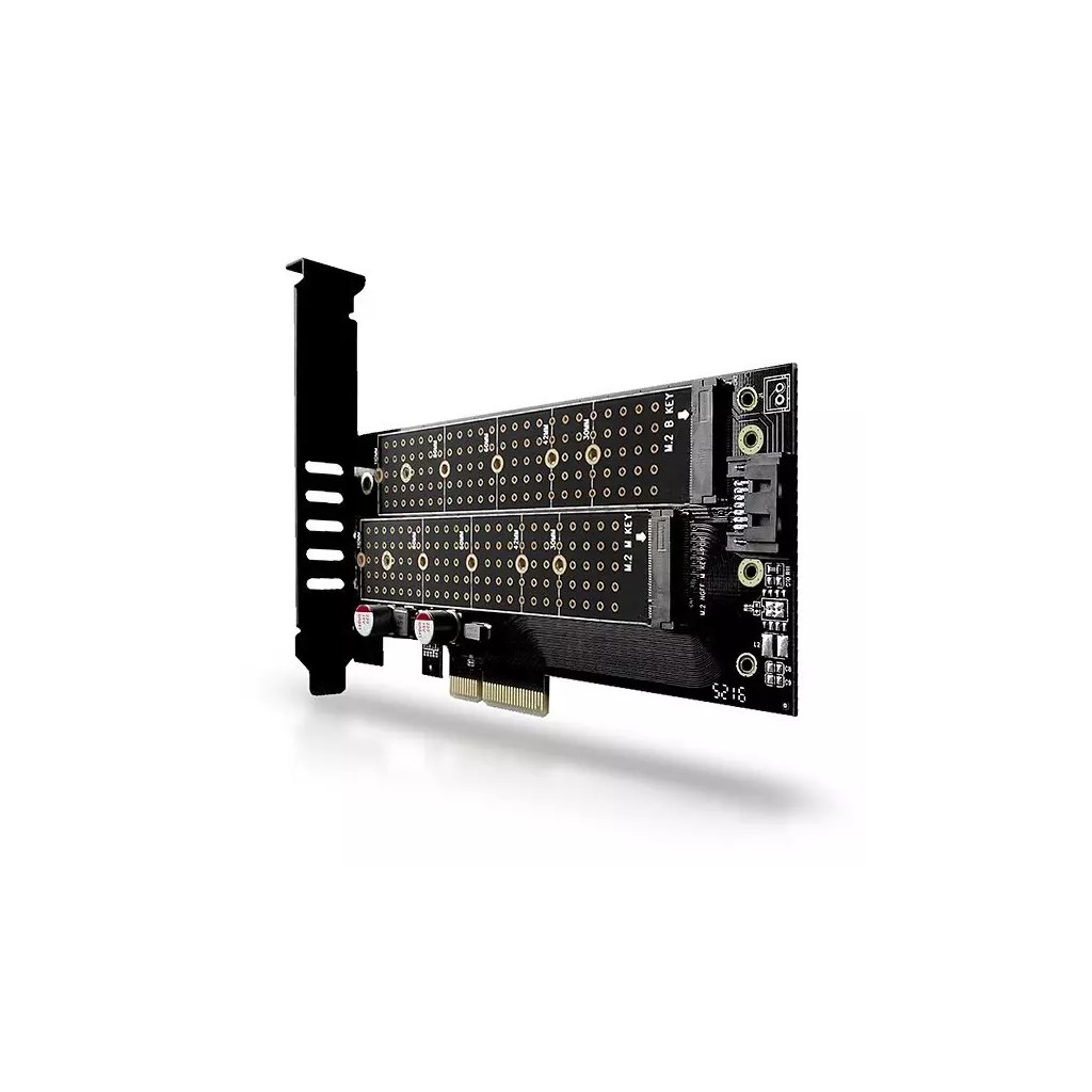 Obrázek produktu AXAGON PCEM2-D PCIe NVMe+NGFF M.2 adaptér - černá