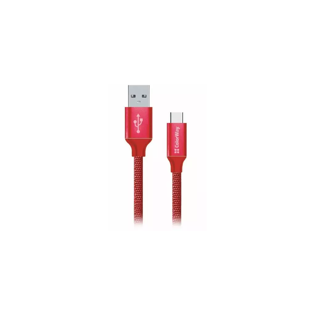 Obrázek produktu ColorWay USB-C kabel 1m 2.1A, červená