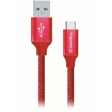 obrázek produktu ColorWay USB-C kabel 1m 2.1A, červená