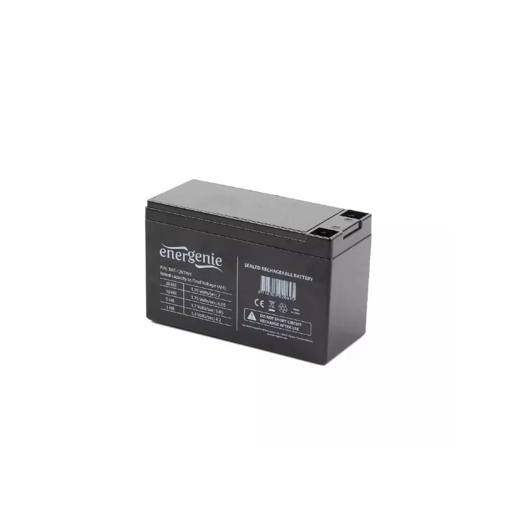 Obrázek produktu Gembird Energenie 12V 7Ah baterie pro UPS - černá