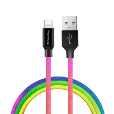 obrázek produktu ColorWay USB 2.0 - Lightning kabel 1m 2.4A, vícebarevný
