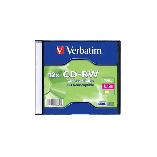 obrázek produktu Verbatim CD-RW 12x, 700MB, 1 ks (Jewel)