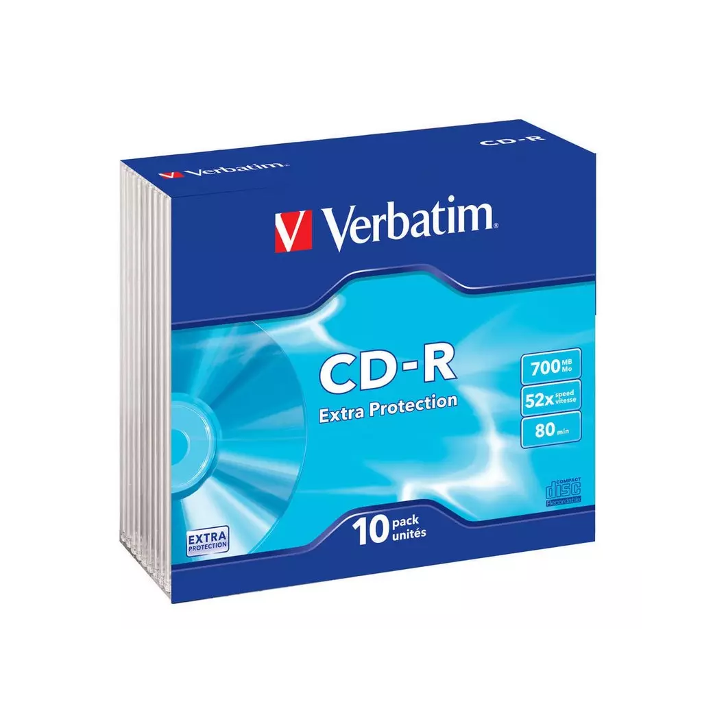 Obrázek produktu Verbatim CD-R 52x 700MB, 10 ks (Slim)