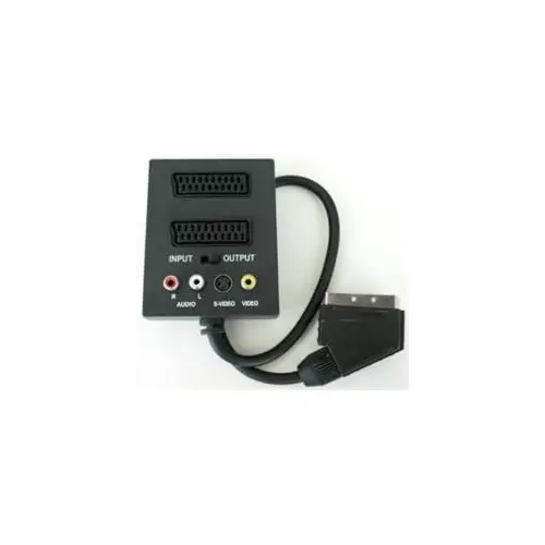 obrázek produktu PremiumCord Adapter SCART/M-2xSCART+3xCINCH+Switch IN/OUT - černá