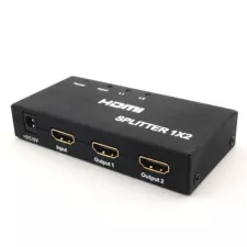 obrázek produktu HDMI splitter 1-2 portů kovový s napájecím adaptérem, 3D, FULL HD
