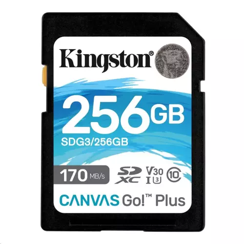 obrázek produktu KINGSTON SDXC 256GB Canvas Go! Plus UHS-I U3 V30 rychlost až 170MB/s