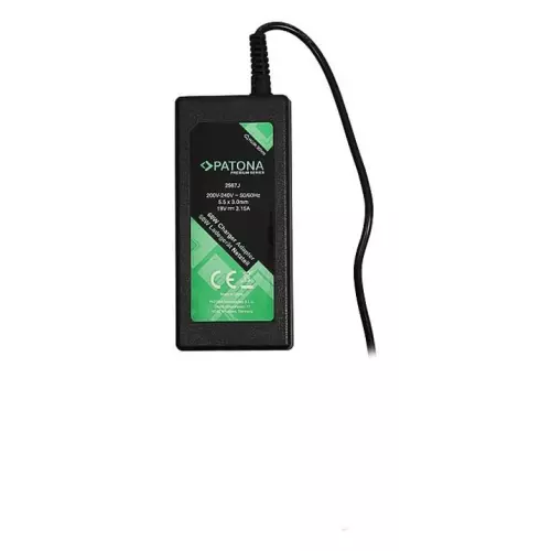 obrázek produktu Patona PT2567, notebookový adaptér, Samsung, 5.5 x 3.0mm, 19V/3.15A, 60W - černá