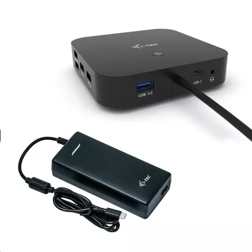 obrázek produktu I-TEC USB-C Dual Display Docking Station s Power Delivery 100W + i-tec Universal Charger 112W - černá