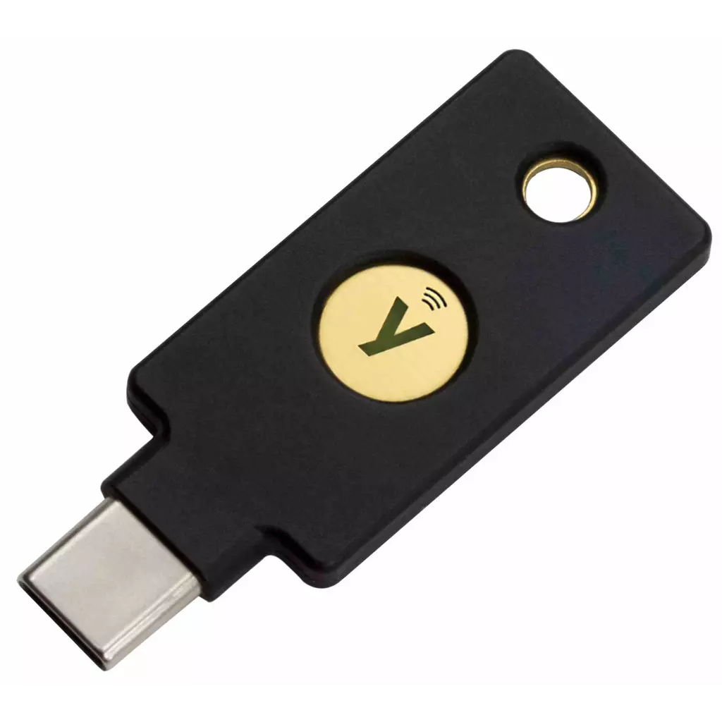 Obrázek produktu YubiKey 5C NFC - USB-C, klíč/token s vícefaktorovou autentizaci, podpora Smart Card (2FA) - černá
