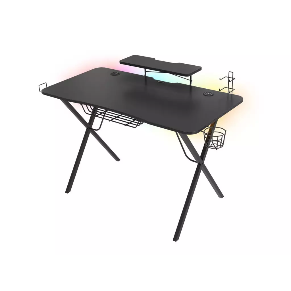 Obrázek produktu Genesis Holm 300 RGB - herní stůl s RGB podsvícením - černá