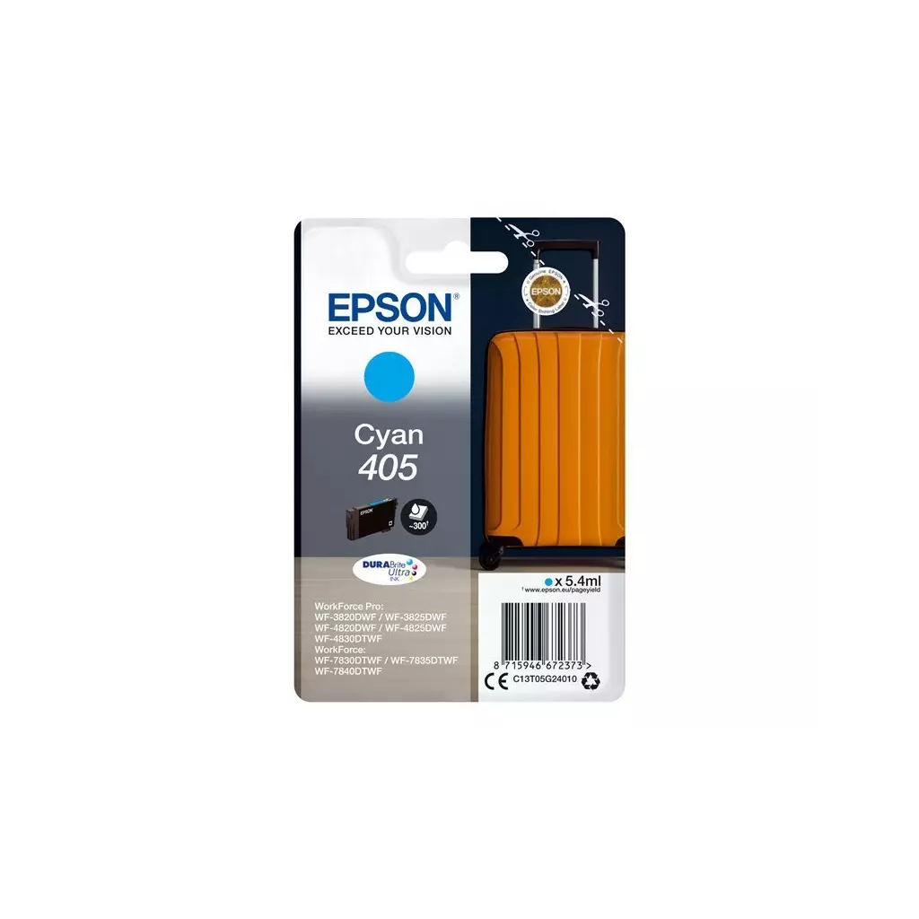 Obrázek produktu Epson 405 - azurová - originál - inkoustová cartridge - azurová/cyan