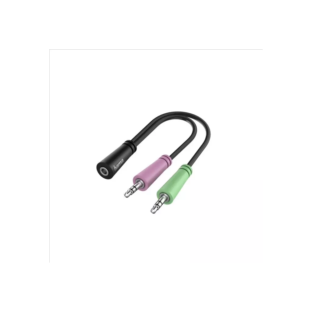 Obrázek produktu Hama headset redukce jack 3,5 mm 4pól. na 2x jack vidlici (200351)
