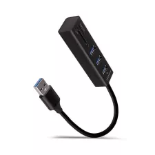 obrázek produktu AXAGON HMA-CR3A, USB 3.2 Gen 1 hub, porty 3x USB-A + čtečka karet SD/microSD