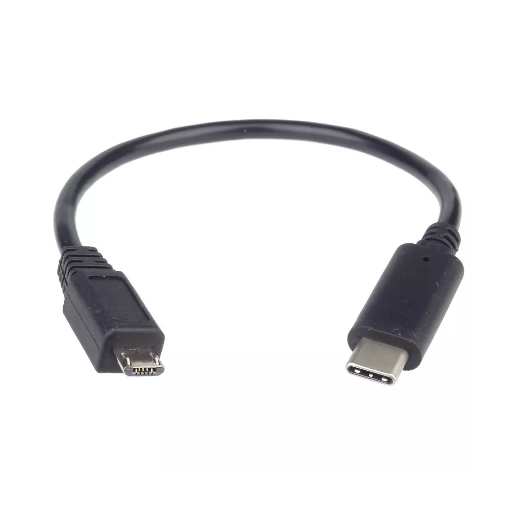 Obrázek produktu PremiumCord Adaptér USB-C/male - USB 2.0 microUSB/male, 0,2m - černá