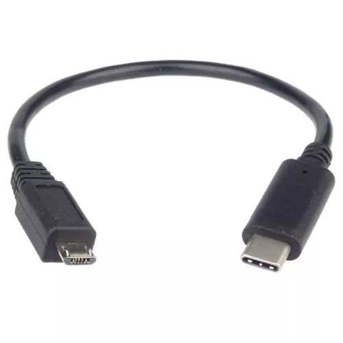 obrázek produktu PremiumCord Adaptér USB-C/male - USB 2.0 microUSB/male, 0,2m - černá