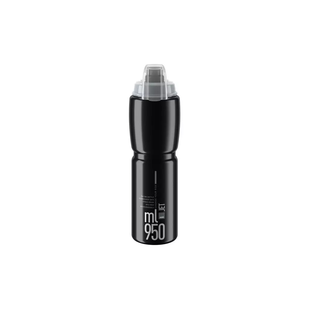 Obrázek produktu Lahev Elite  Jet Plus 950ml, černá/šedé logo  - černá