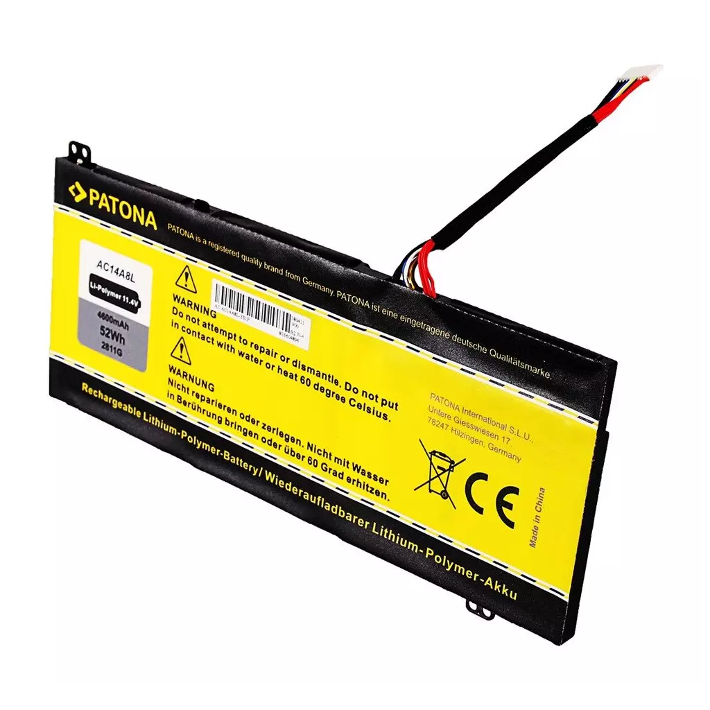 Obrázek produktu Patona PT2811 - Acer Aspire VN7 4600mAh Li-pol 11,4V AC14A8L - černá