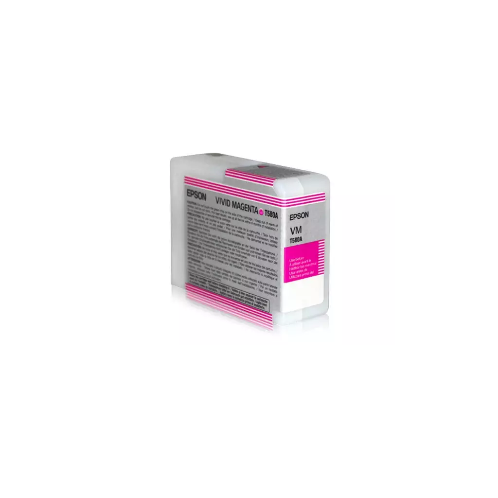 Obrázek produktu Epson T580A00 Inkoust Vivid Magenta, živá purpurová - originální - purpurová/magenta