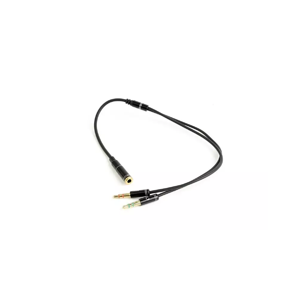 Obrázek produktu Gembird rozdvojka jack 3,5mm 4pól na 2x3,5mm F/M, kovové