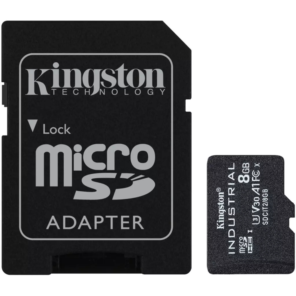Obrázek produktu Kingston microSDHC 8GB Industrial + SD adaptér