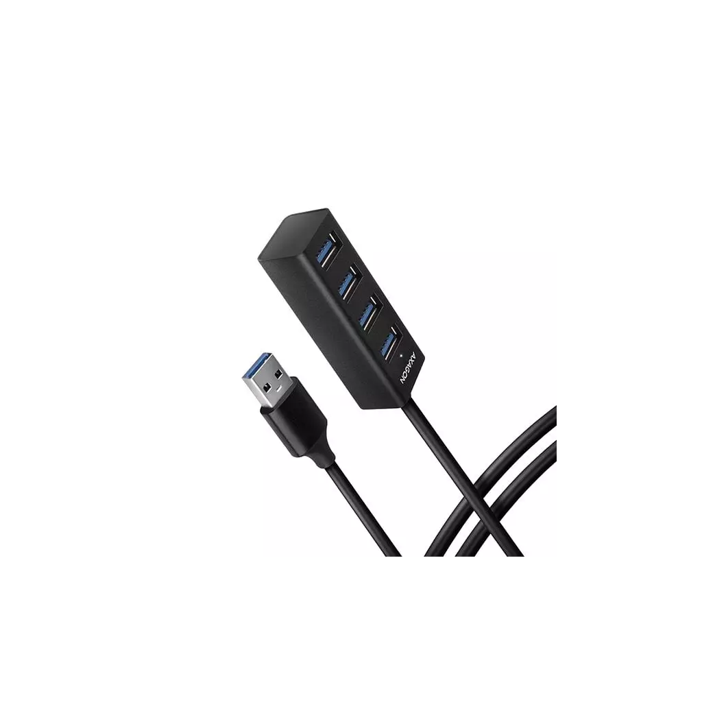 Obrázek produktu AXAGON HUE-M1AL, 4x USB 3.2 Gen 1 MINI hub, 1.2m kabel - černá