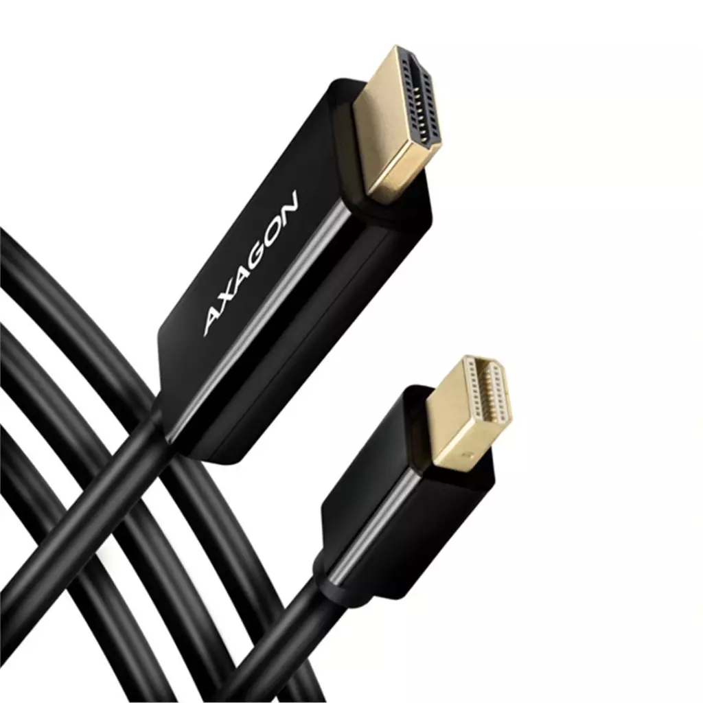 Obrázek produktu AXAGON RVDM-HI14C2, miniDisplayPort -> HDMI 1.4 redukce / kabel 1,8m