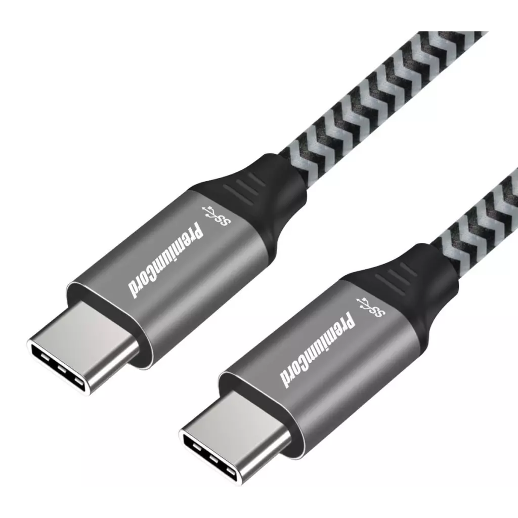 Obrázek produktu Kabel USB 3.2 Gen 1 USB-C male - USB-C male, bavlněný oplet, 0,5m