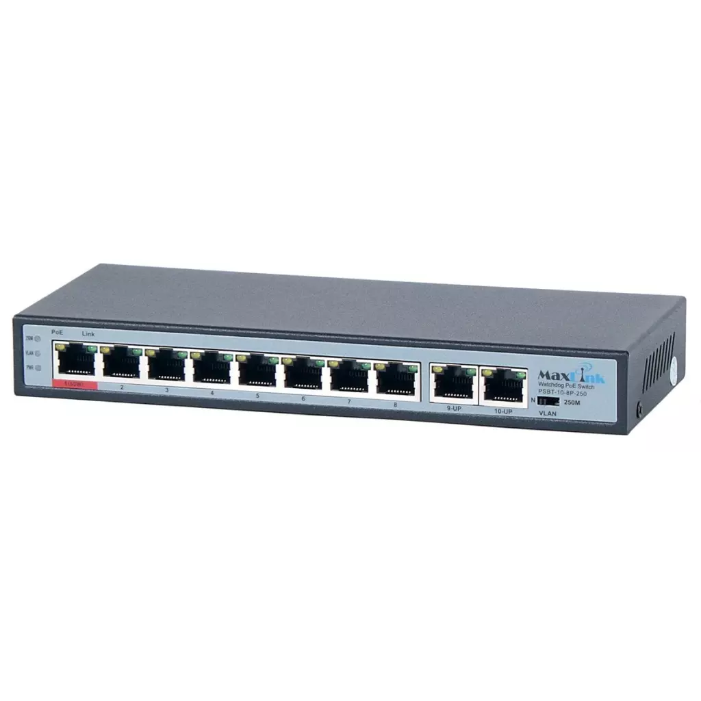 Obrázek produktu Maxlink PoE switch PSBT-10-8P-250