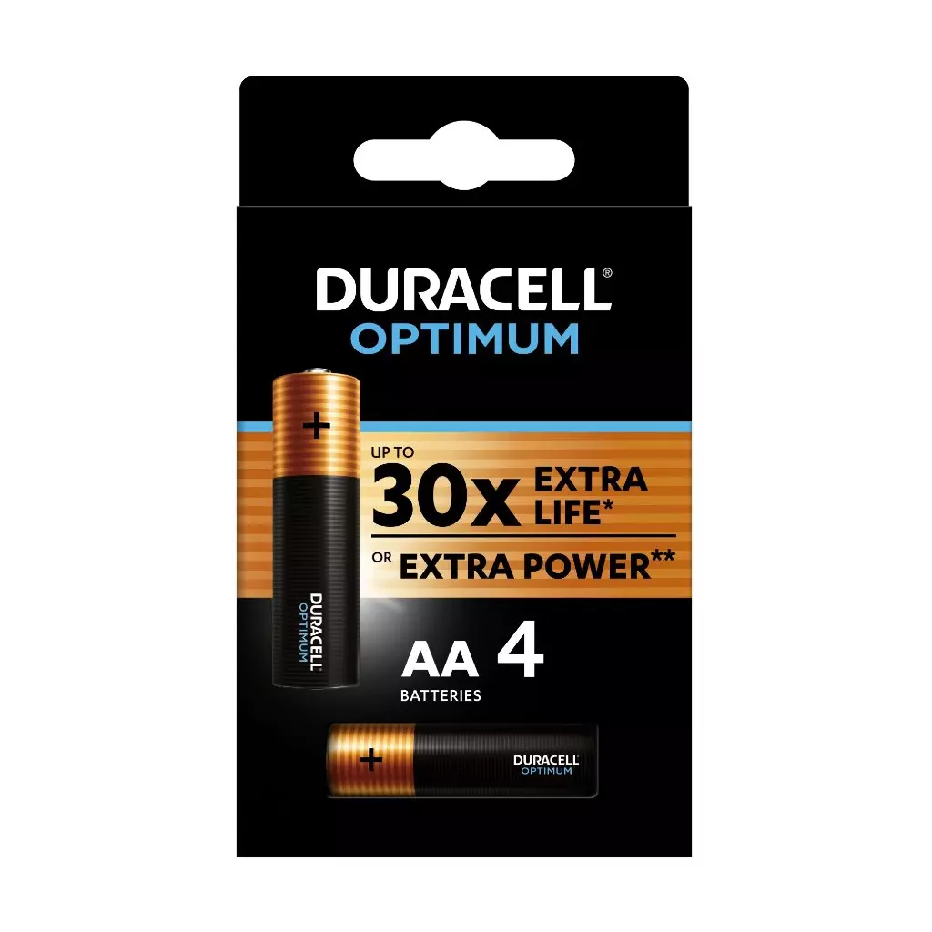 Obrázek produktu Duracell Optimum alkalická baterie, 4 ks (AA)