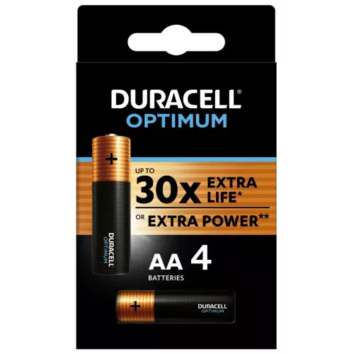 obrázek produktu Duracell Optimum alkalická baterie, 4 ks (AA)